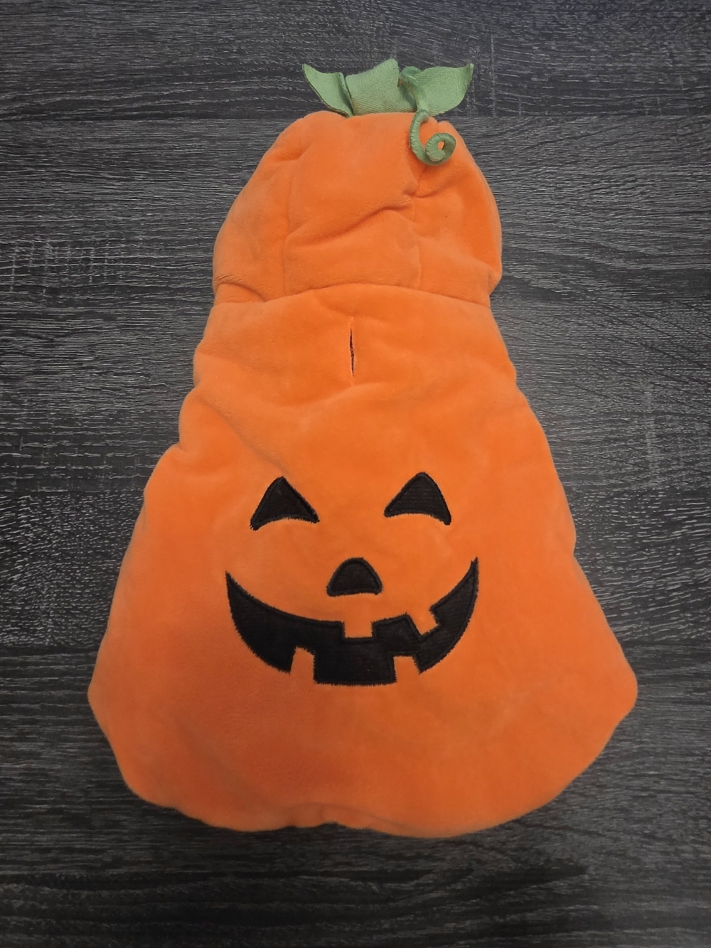 Dog Plush Pumpkin Halloween Costume With Hood XS